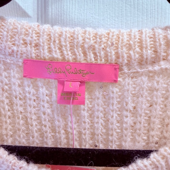 Lilly Pulitzer NWT Sparkling Peony Pink & Blushy Women's Sweater - Picture 3 of 7